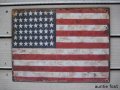 65863 US Flag Plaque サインプレート (約)25×32.5cm　ブリキ製