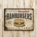 アンティークエンボスプレート[レクト"Hamburgers"] (約)40cm x H.30cm