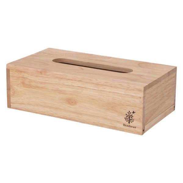 画像1: 木製ボックスティッシュケース (ナチュラル色)  (約)幅254 × 奥行134 × 高さ78  【お手価格です】