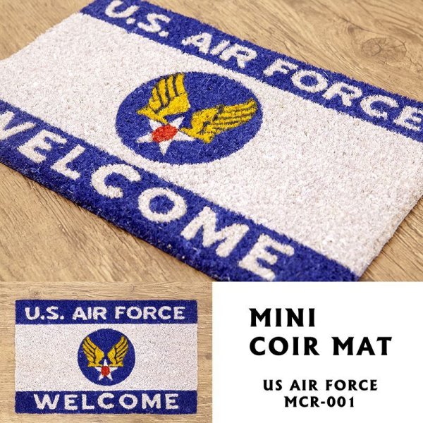 画像1: 【玄関マット】MINIコイヤーマットUS AIR FORCE  (約)W400×T14×H250 *完売しました。