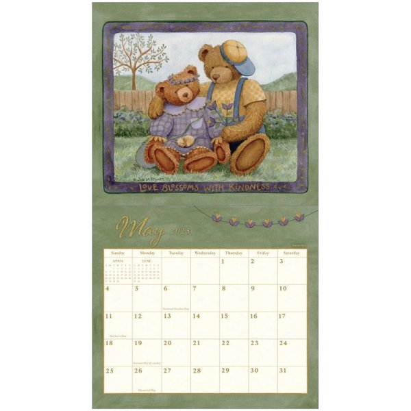 画像2: No12・2025年度版アメリカンカントリーカレンダー WCA92775 Bears Calendar【2枚限り】*只今入荷待ち。