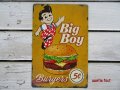 【メタルブリキサインプレート看板】Big Boy 5¢ (約)W200×H300 