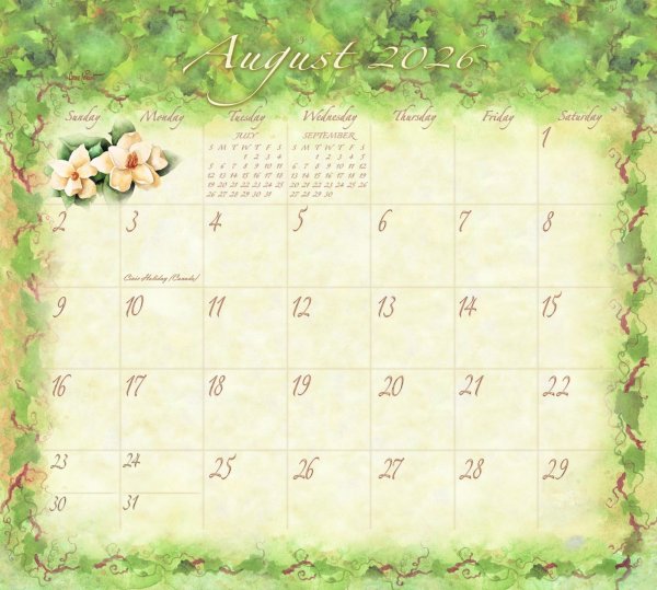 画像3: No6・2026年度版アメリカンカントリーカレンダー  WCA101354 Graceful Garden【2枚限り】*只今入荷待ちです。