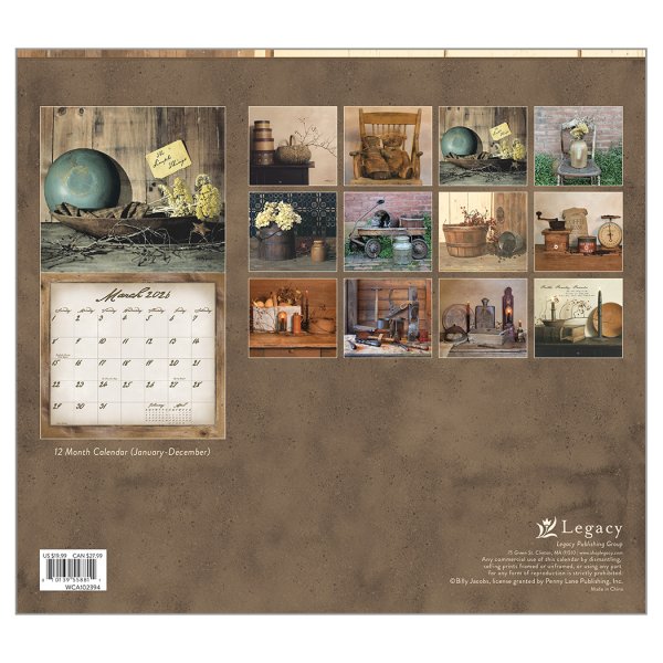 画像2: No9・2026年度版アメリカンカントリーカレンダー  WCA102394 Simple Tresures【4枚限り】*只今入荷待ちです。