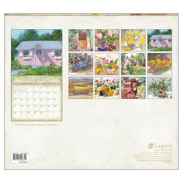 画像4: No5・2026年度版アメリカンカントリーカレンダー  WCA101311 Judy Buzwell Watercolor【2枚限り】*只今入荷待ちです。