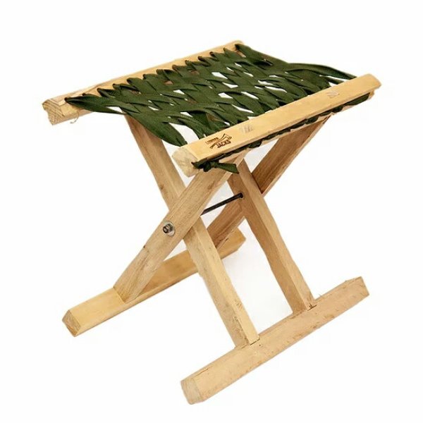 画像1: LUMBER JACKS CHAIR ランバージャックスチェア （木製折り畳みアウトドアチェア） LUM-CH SIZE：(約)W31xD25xH31cm　【座部4色からお選び頂けます】