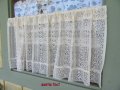 【カフェカーテン】レースボヘミアン(ベージュ色) (約)W1500×500mm