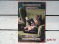 【メタルブリキサインプレート看板】ヴィンテージ猫読書 (約)W200×H300 