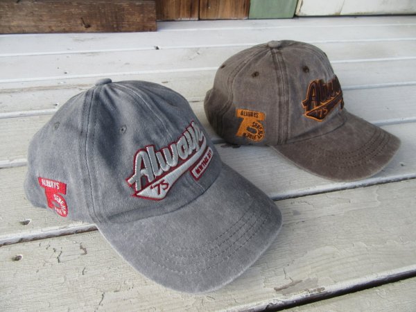 画像1: 【大人用キャップ男女兼用・帽子・新品】ヴィンテージベースボールキャップ・グレー色&コーヒー色【限定数】