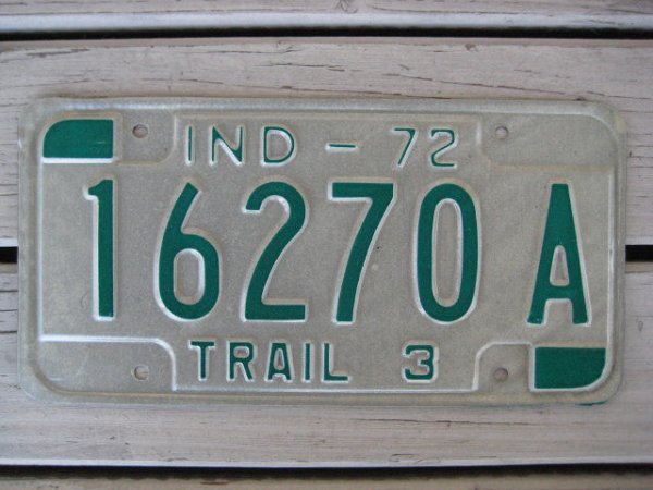 画像1: インディアナ 1972年　ナンバープレート自動車用　約30cmx15cm